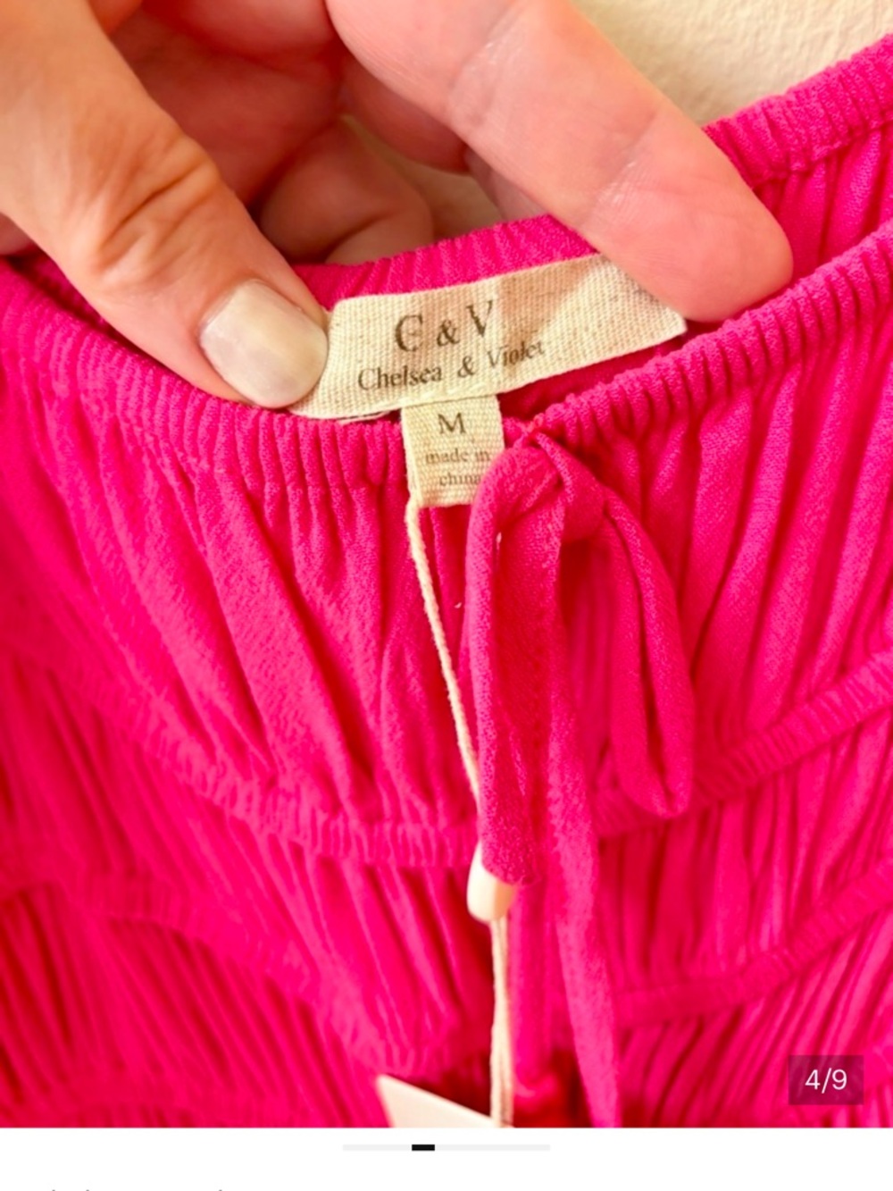 Chelsea & Violet Hot Pink Long-Sleeve Tiered Mini Dress - Picture 3 of 5